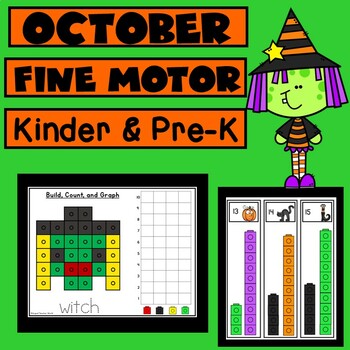 Preview of October Fine Motor Centers | Pre-k and Kinder Halloween Task Boxes