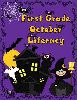 Preview of October First Grade Literacy:  Halloween Activities for Firsties