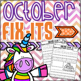 October Fix-It Sentences With Powerpoint