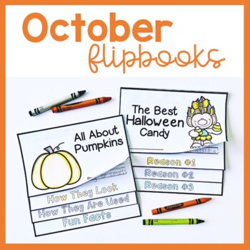 Preview of October Flip Books | Halloween and Pumpkins Writing Crafts