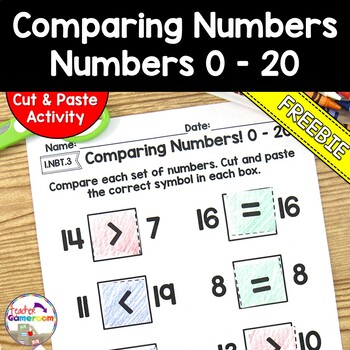 Preview of Comparing Numbers from 0 to 20 Cut and Paste Activity