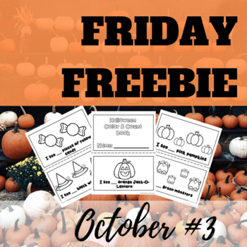 Preview of October Friday Freebie #3: Halloween Count & Color