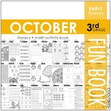 October Fun Book - NO PREP Literacy + Math Skillbuilders (