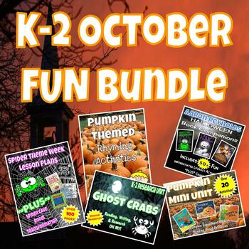 Preview of October ELA Bundle K-2 Halloween Activities