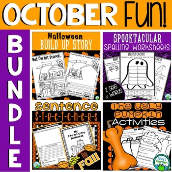 Preview of October BUNDLE Fun! - Reading, Writing, Spelling, and Literacy Activities