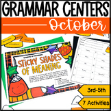 October Grammar Games and Activities - 3rd-5th Grade