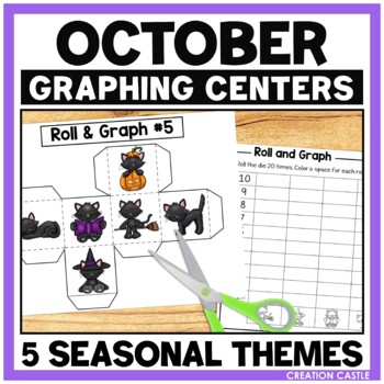 Preview of October Graphing and Data Activities for Fall Math Centers