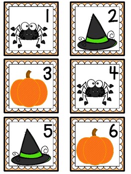 October Halloween Calendar Cards by Rolan Thru Pre-K | TpT