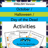 October Halloween & Day of the Dead Vocabulary Activities 