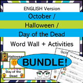 October Halloween & Day of the Dead Word Wall & Activities