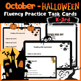 October - Halloween Fluency Practice with 40 Task Cards