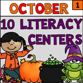 October Halloween Literacy Stations Centers Grade 1