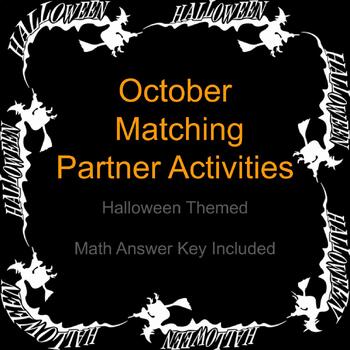 Preview of October/Halloween Matching Partner Activities