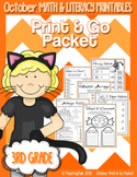 October (Halloween) PRINT and GO Packet [3rd Grade]