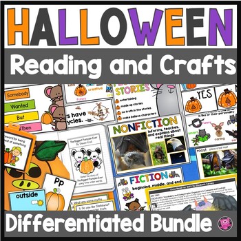 Preview of October Halloween Reading Activities K-1st Grade Reading Comprehension & Lessons