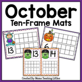 October (Halloween) Ten Frame Mats Number 1-20