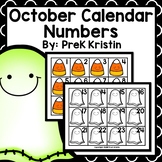 October (Halloween Themed) Calendar Numbers