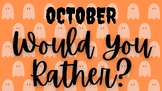 October Halloween Would You Rather Daily Writing Prompts