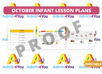Preview of October Infant Lesson Plans Bundle