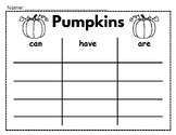 October Informational Writing Graphic Organizers& Paper: P