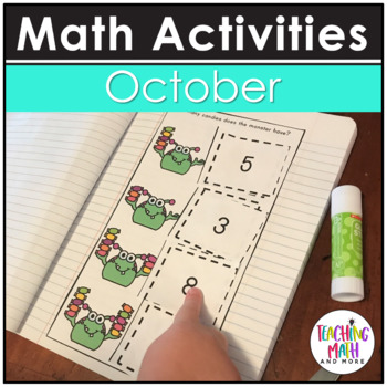 Preview of October Interactive Math Notebook Kindergarten
