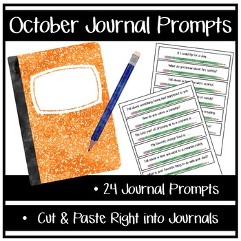 October Journal Prompts by Carlie Mobley | Teachers Pay Teachers