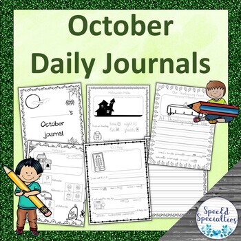 Preview of Halloween Journal Writing for Special Education (October)