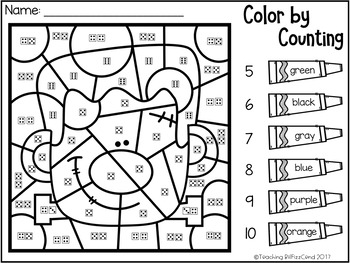 Download October Kindergarten Color By Code by Teaching ...