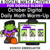 October Kindergarten Daily Math Warm-Up for Google Slides
