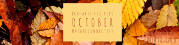 Preview of October Leaves Eco-Arts for Kids: Google Classroom Header Banner