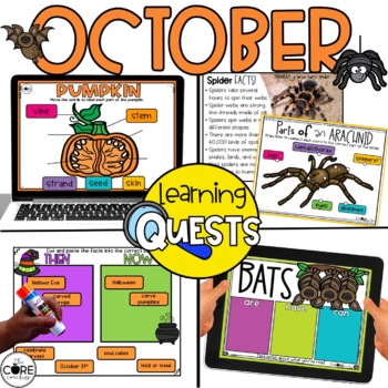 Preview of October Lesson Plans - Digital Pumpkins, Bats, Spiders, Halloween Activities