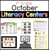 October Literacy Centers 1st Grade