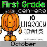 October Literacy Centers - First Grade