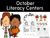October Literacy/Reading Centers for Kindergarten