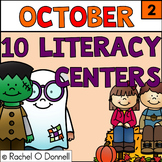 October Halloween Literacy Stations Centers Grade 2