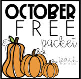 October Little Learner FREE Activity Packet