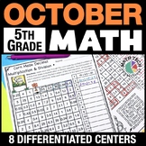 Halloween Math Centers, October Morning Work 5th Grade Mat
