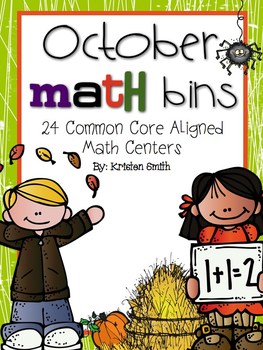 Preview of October Math Bins- 24 math centers aligned to the common core