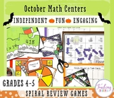 October Math Centers 4th & 5th Grade 