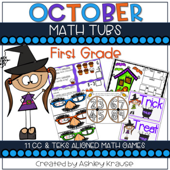 Preview of October Math Centers First Grade