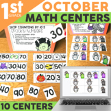 October Math Centers for 1st Grade | Halloween | Fall Math