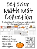 October Math Mat Collection:  ASSORTED FIVE PACK