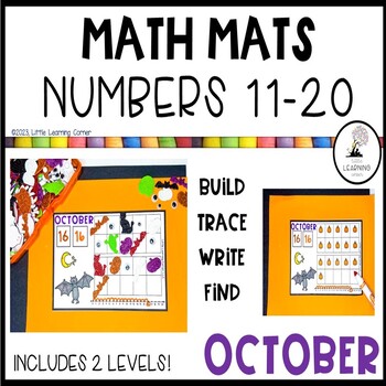 Preview of October Math Mats Numbers to 20 |  Halloween Counting Center Activity