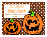 October Math Pack (Fractions, Patterning, Number Sense and More!)