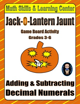 Preview of Halloween Math Skills & Learning Center (Add & Subtract Decimals)