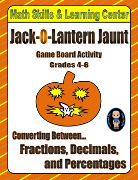 Preview of Halloween Math Skills & Learning Center (Fractions-Decimals-Percentages)