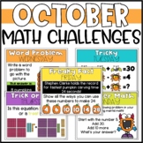 October Math Challenges for 2nd Grade - Halloween Math Activities