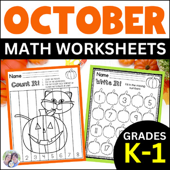 october kindergarten first grade math worksheets halloween math worksheets