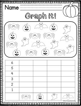 October Kindergarten/First Grade Math Worksheets - Halloween Math