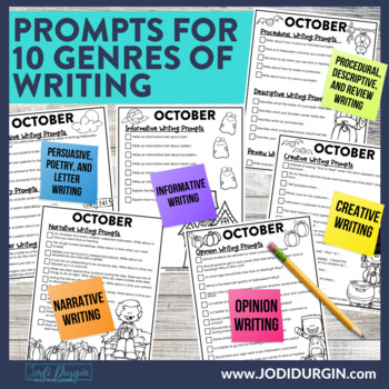OCTOBER WRITING PROMPTS Opinion Persuasive Narrative Creative & Informative